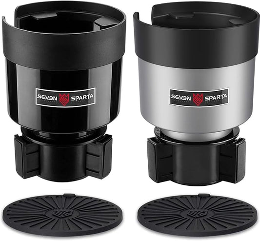 SEVEN SPARTA 2 Pack Car Cup Holder Expander Organizer Adjustable Base, by SevenSparta