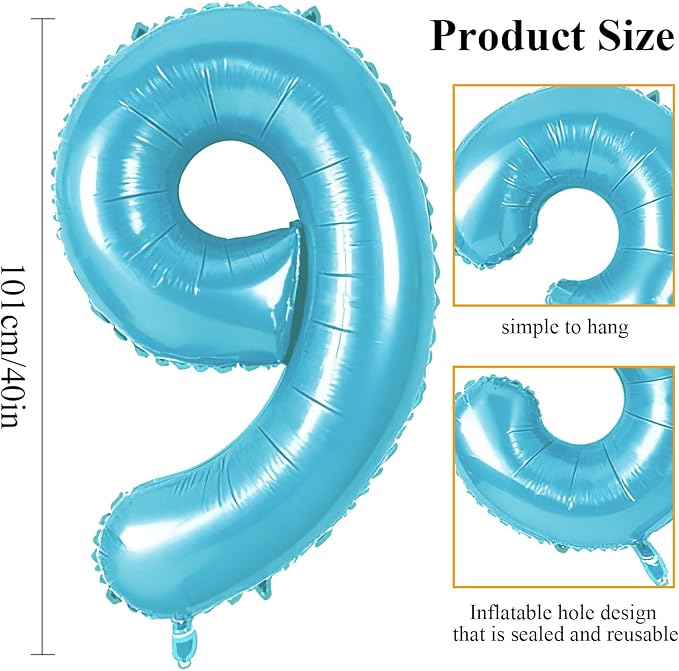 Number 49 Balloons for 49th Birthday Party Decorations, 0-100 Large No.49 - Image 2