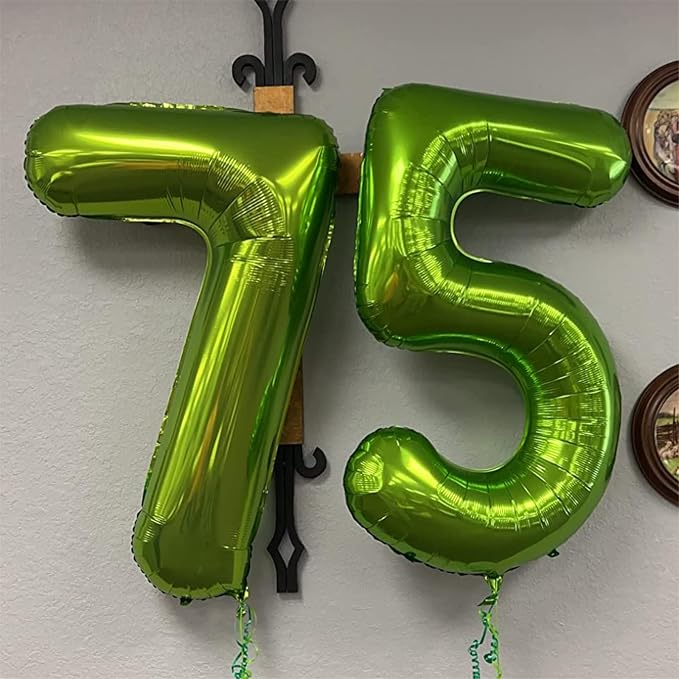 40'' Green Number 7 Balloons, Giant Self Inflating Foil Number Balloons Set 0-9 - Image 5