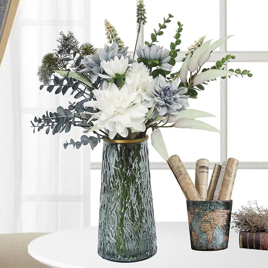 Leftover Fake Flowers in Vase, Faux Flowers in Vase, Table Centerpieces by LEFTOVER