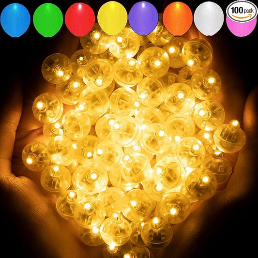 Aogist 100pcs Warm White Balloon Light, Long Standby Time Waterproof Mini Ball by Aogist