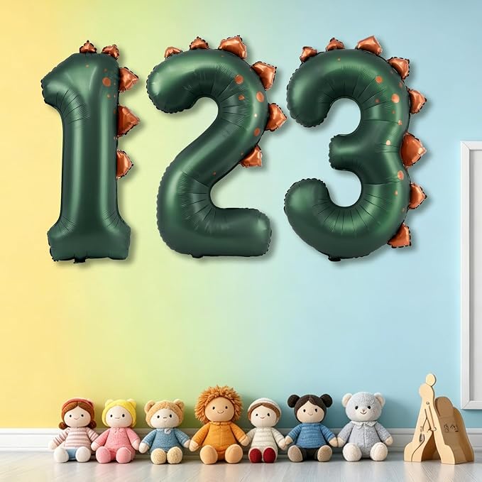 Dinosaur Number 3 Balloon, 30 Inch Birthday Party Decorations - Image 5