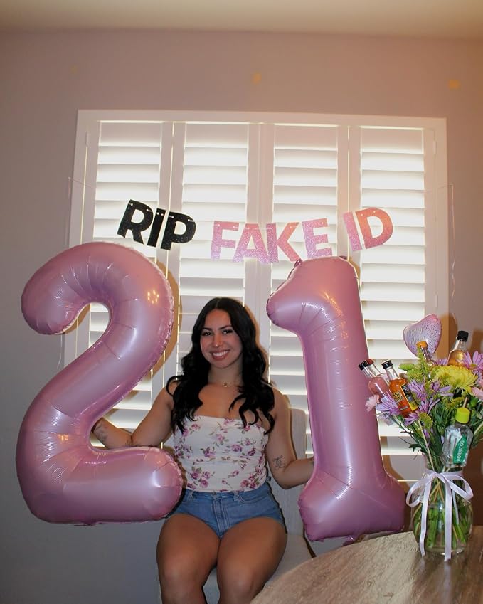 9 Balloon - Pastel Pink Birthday Number Balloons, 40 Inch Decorations | Pastel - Image 3
