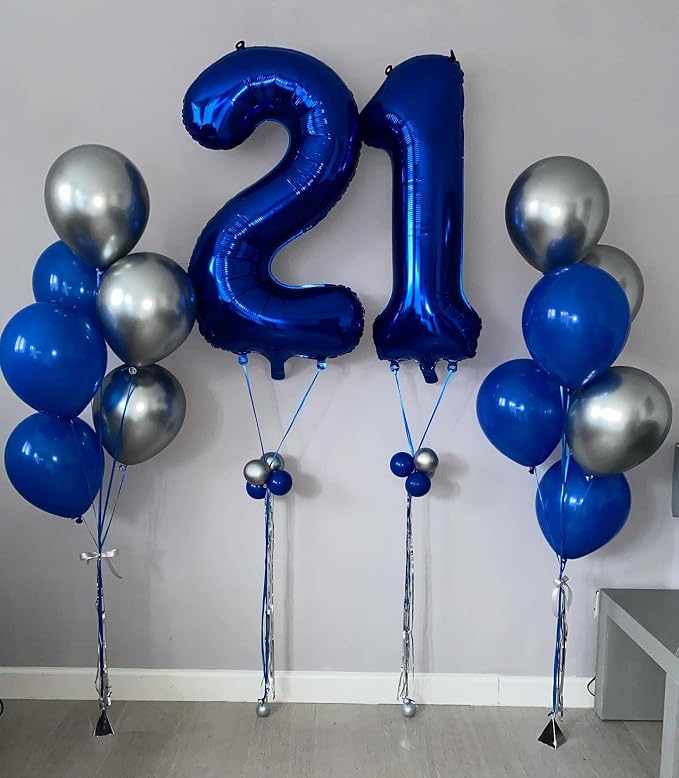 40 Inch Navy Blue 45 Balloons Giant Number 45 Balloons Navy Blue 45 Birthday - Image 5