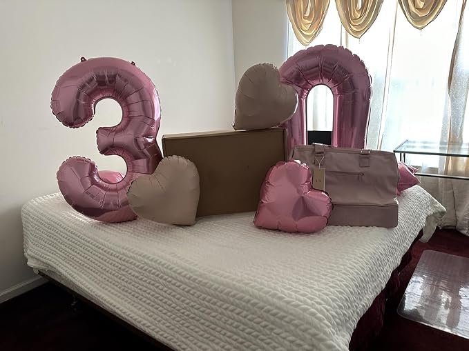 Number 22 Balloon 40Inch for 22 Year Old Birthday Decorations, Pearl Pink | - Image 2