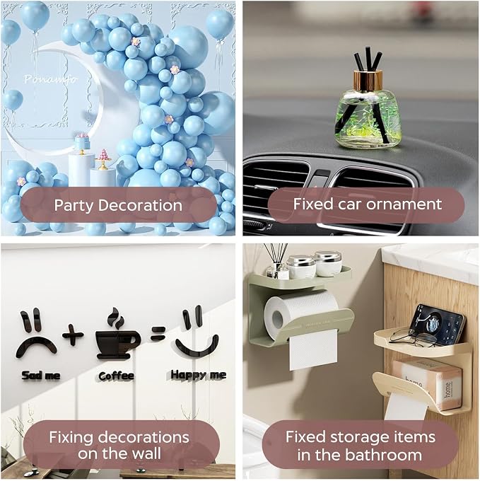 JIEHENG 300Pcs Double Sided Dot Stickers Removable, 0.4" Adhesive Putty Stickers - Image 4