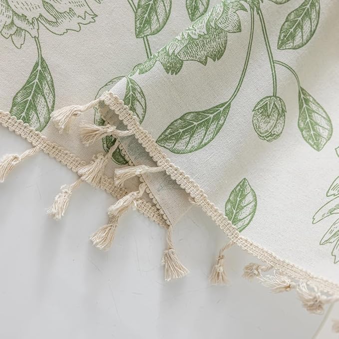 F-CHU Boho Floral Linen Curtains - Image 6