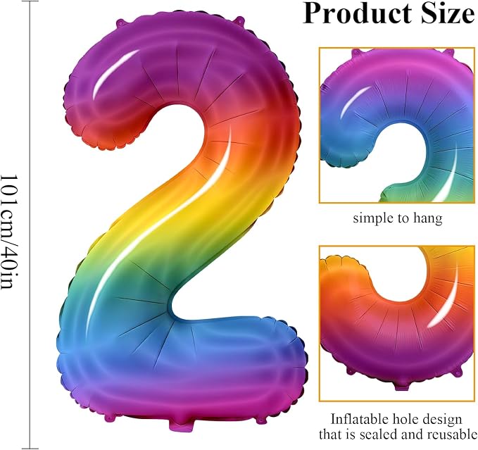 Number 92 Balloons for 92nd Birthday Party Decorations, 0-100 Large No.92 - Image 2