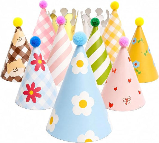 Olen Party Hats for Kids Birthday, 11 Pack Birthday Hats by Olen