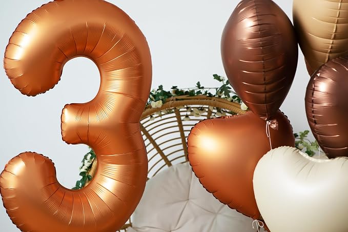 40 inch Orange Number 7 Balloon 7th Birthday Party Decorations | Giant Foil - Image 5