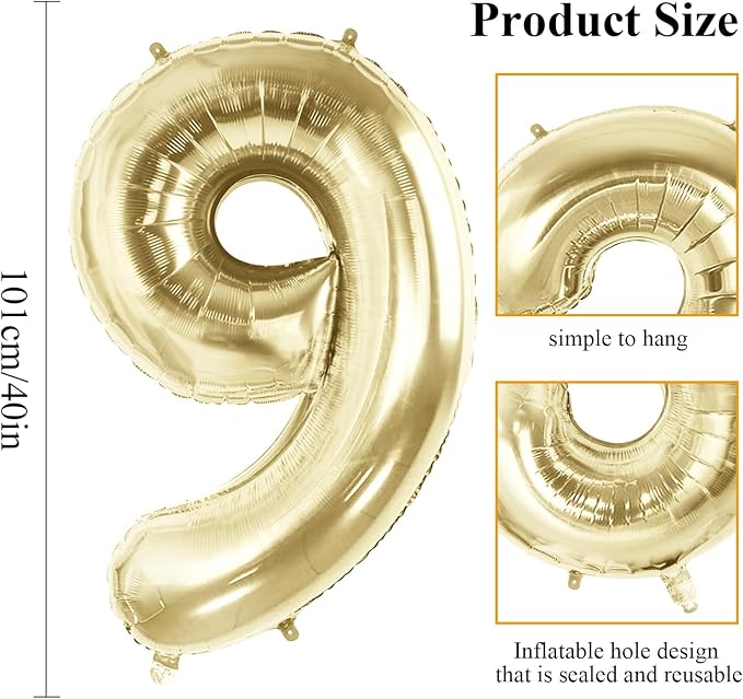 Number 97 Balloons for 97th Birthday Party Decorations, 40 Inch 0-100 - Image 2