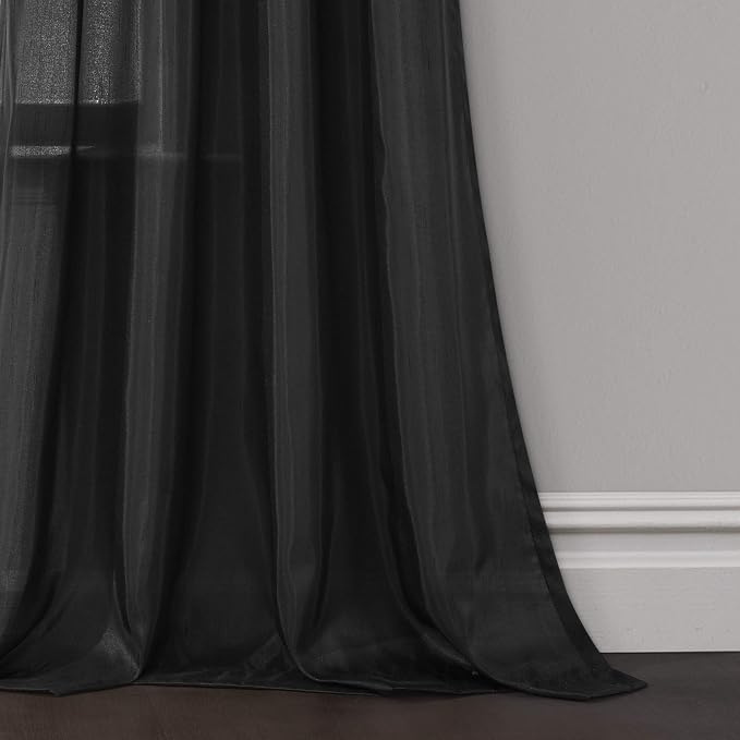 Lush Decor Night Sky Window Curtain Panel, Single 42"W x 84"L Black - Image 4