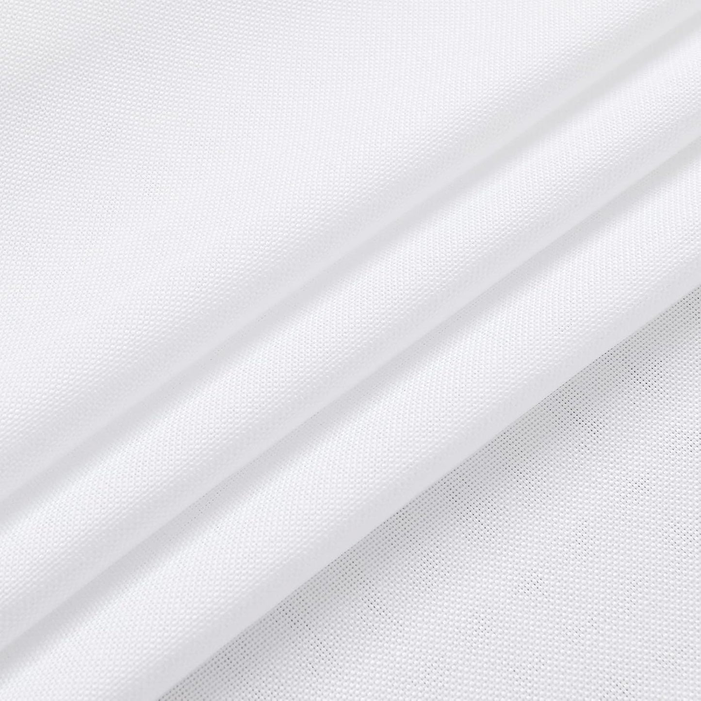 Hiasan Faux Linen Rectangle Tablecloth - Wrinkle and Stain Resistant Washable Table Cloth for Kitchen Dining Room Holiday Table Cover for Party Dinner, White, 70 x 140 Inch