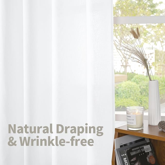 YoungsTex Small Linen Curtains 36 Inches Length - Image 5