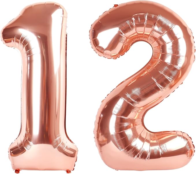 Numbers 10 Balloon 40Inch Rose Gold Balloons by Argthjy