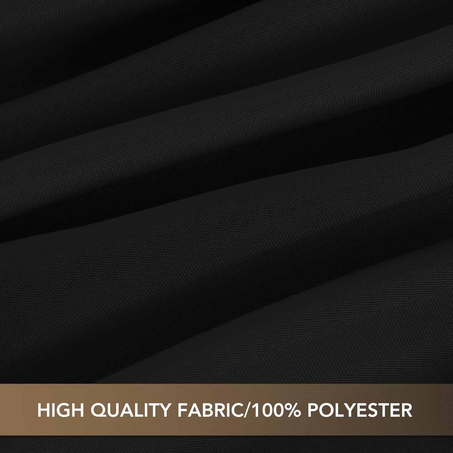 sancua Black Square Tablecloths 70x70 Inch, 2 Pack - Fabric Table Cloth for Square or Round Tables, Washable Polyester Table Cover for Outdoor Party, Birthday, Decorative Display Tables