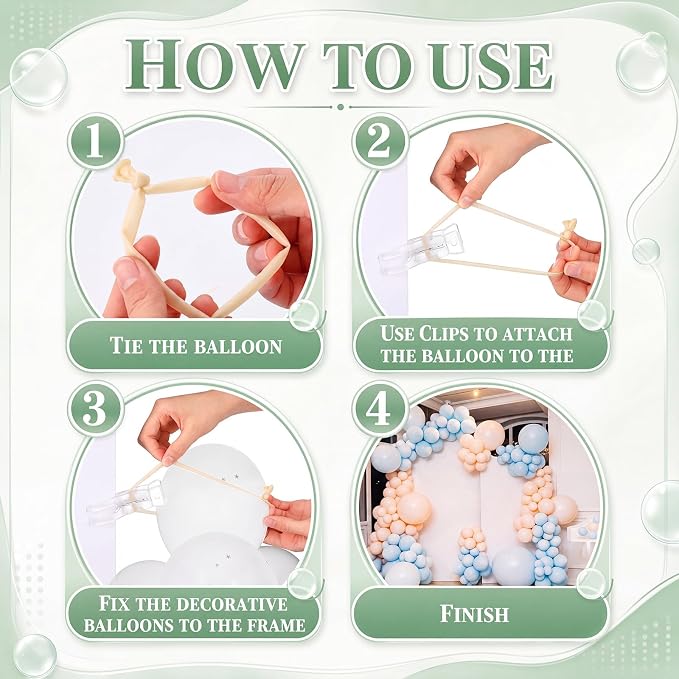 40 Pack Large Balloon Arch Clips Plastic Transparent Backdrop Spring Clamps 3.5 - Image 3