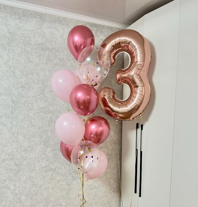 Rose Gold 17 Balloon - Image 3