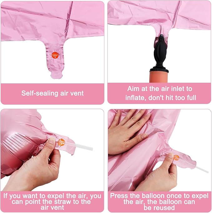 TONIFUL 40 Inch Large Pink Letter A Balloons Giant Foil Mylar Alphabet Balloon - Image 3