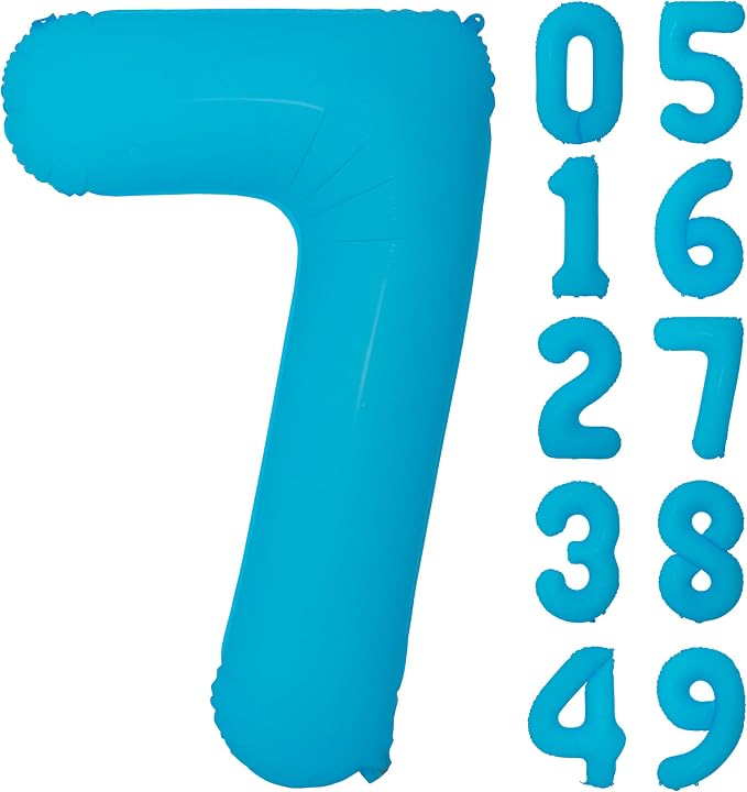 40 in Blue Number Balloon 7 Blue Fluorescent Birthday balloon Number 7 | Helium by Exquisitehighqualitypartydecorationstomeetyoureveryneed%EF%BC%81
