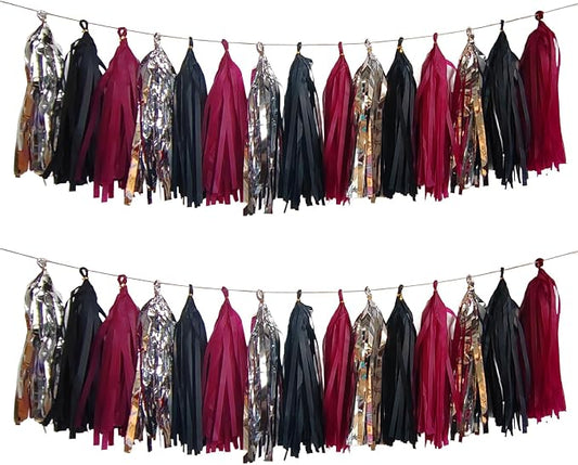 Tassel Garland Tissue Paper Tassel Banner, Tassels Party Decorations by AimtoHome