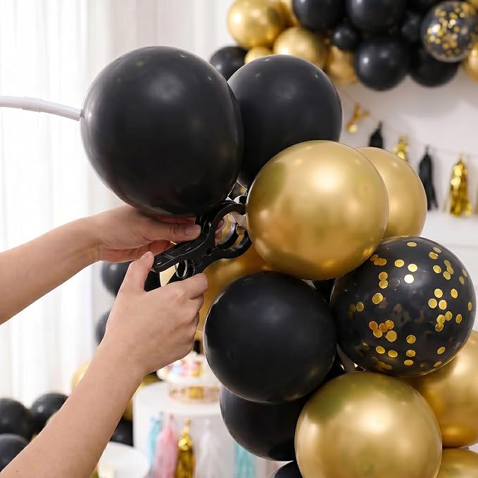 Putros 30 Pack Balloon Arch Clips 3.5 Inch Black Spring Clamps - Image 4