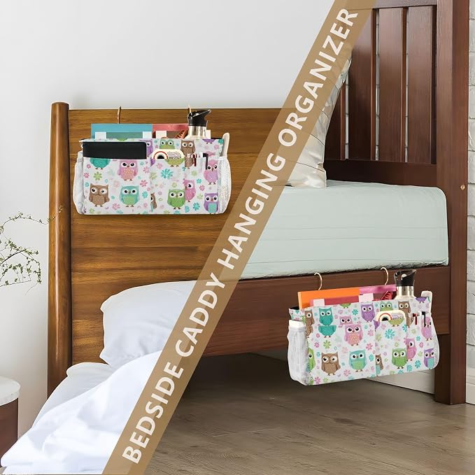 Bedside Caddy Hanging Bunk Bed Caddy Bed Organizer Hanging Pocket - Image 7
