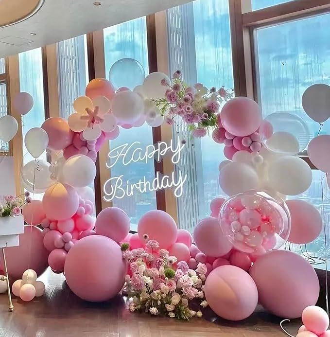 Pink Balloons 18 Inch 24 Pack Matte Helium Latex Round Balloons - Image 3