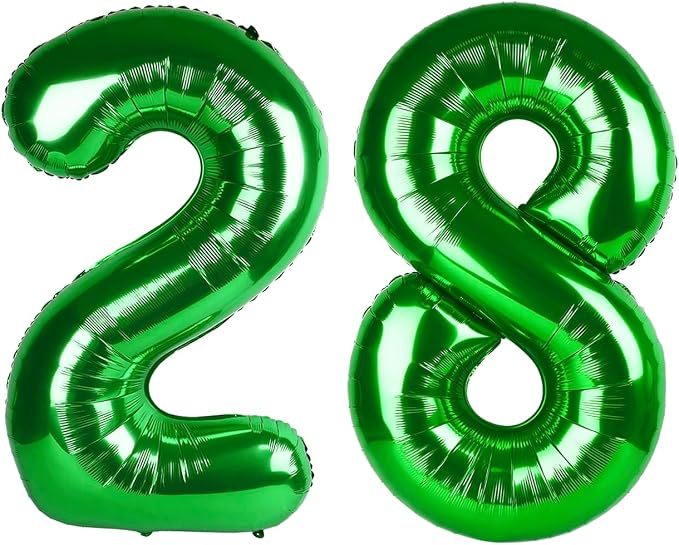 Number Balloons 28 Balloon Dark Green by Enyeopd