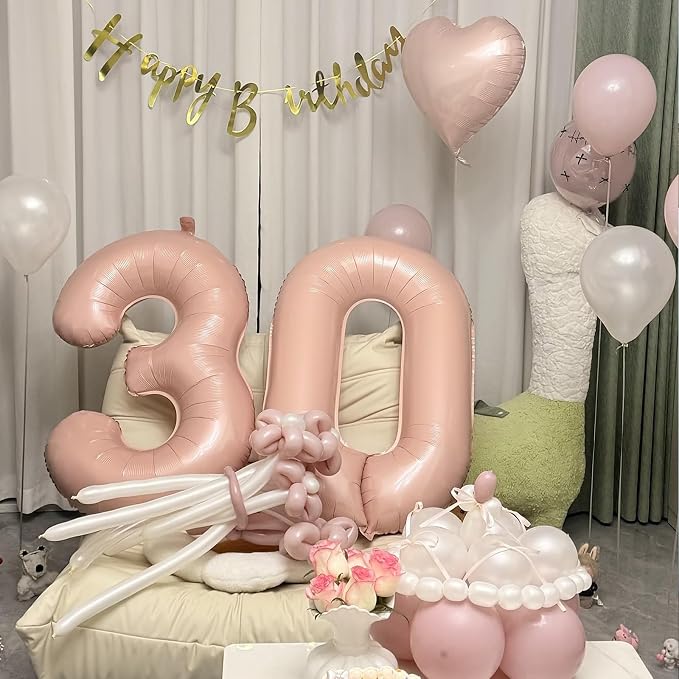 40 Inch Pink Number 5 Foil Balloon - Image 8