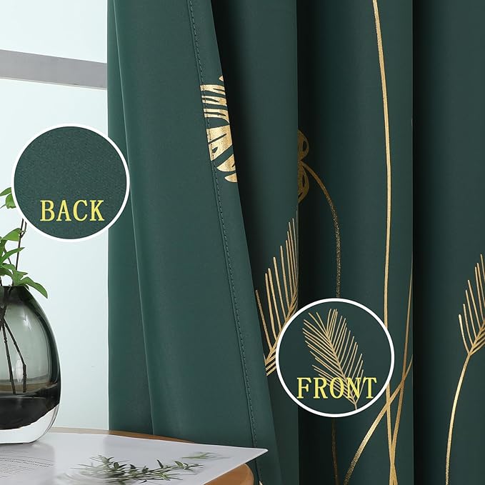 Green Blackout Curtains 102 Inches Long - Image 3