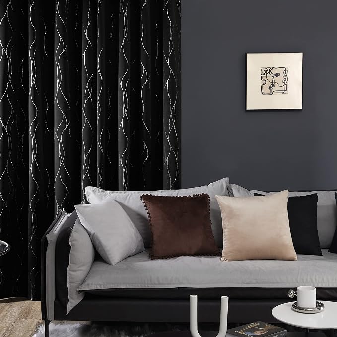 Deconovo Living Room Curtains 54 Inches Long, Thermal Insulated, Room Darkening - Image 3