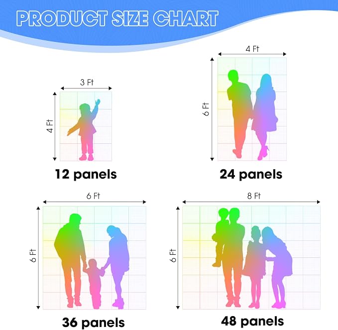 Light Gold Shimmer Wall Backdrop, 24 Panels, 6x4 Ft Photo Backdrop | wedding - Image 3