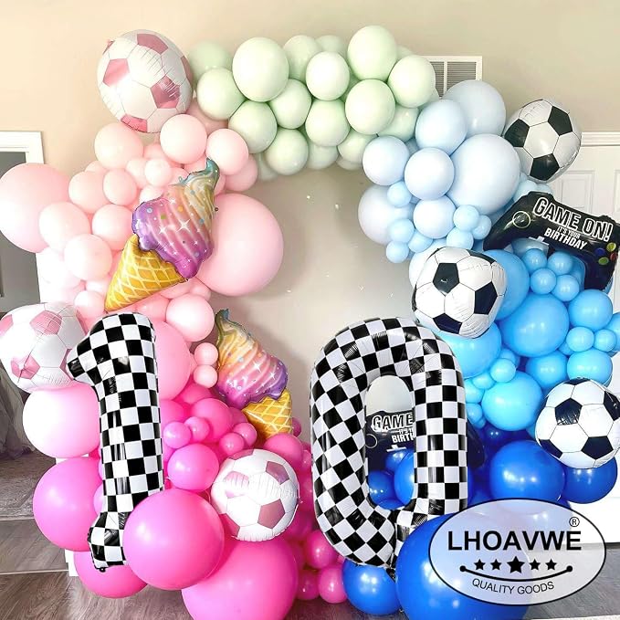 Checkered Number 1 Balloons 40 Inch Giant Race Car Checkered 1 Balloons - Image 3