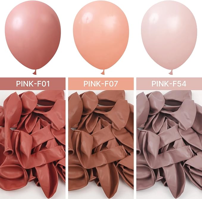 PartyWoo Dusty Pink Balloons 100pcs Lilac Pink Color 12 Inch | Balloons - Image 5