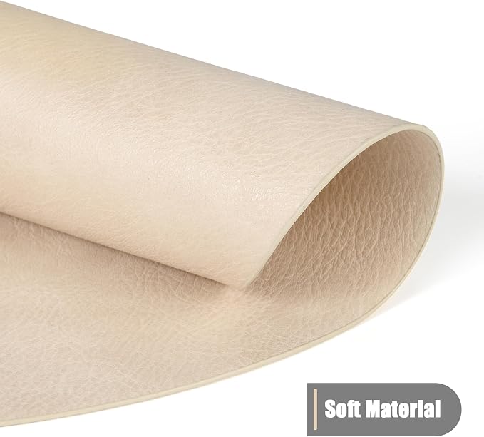UnivoColors Placemats Round Faux Leather Placemats Set of 8-Waterproof-Wipe - Image 2
