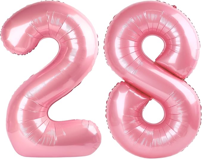 Number Balloons 28 Balloon Pink by Enyeopd