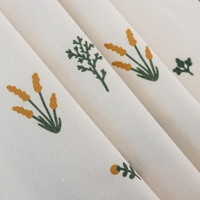F-CHU Boho Floral Curtains 63 Long Patterned Curtain - Image 6