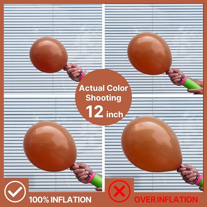 PartyWoo Dark Brown Balloons 100pcs Boho Neutral Coffee Tan Color | 36 18 12 10 - Image 4
