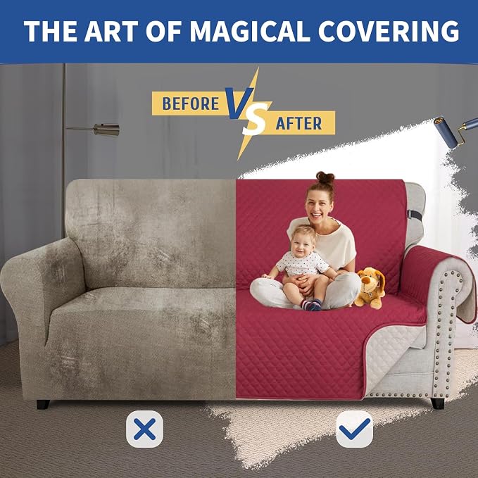 XINEAGE Quilted Sofa Cover Waterproof Couch Covers - Image 7