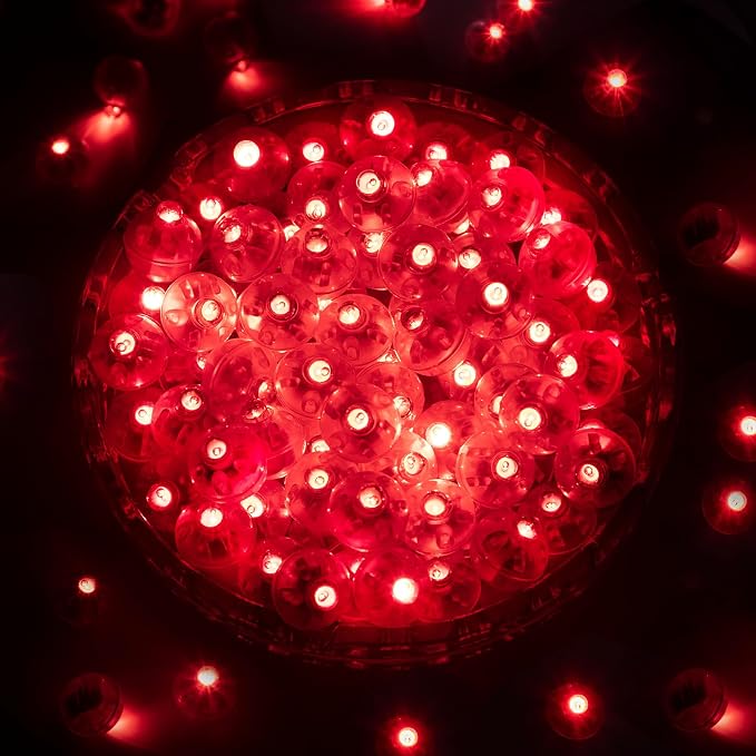 ZGWJ 200PCs Red Balloon Lights Mini, Battery Powered, Long Standby Time by ZGWJ