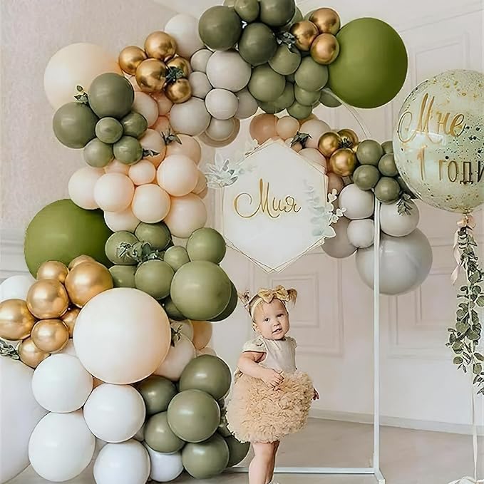 PartyWoo Sage Green Balloons 100pcs Olive Boho Green Color 12 Inch | Balloons - Image 6