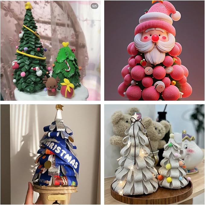 Crafjie 20PCS Paper Mache Cones Open Bottom Variety Pack Set of 4pcs 13.75x5 - Image 7