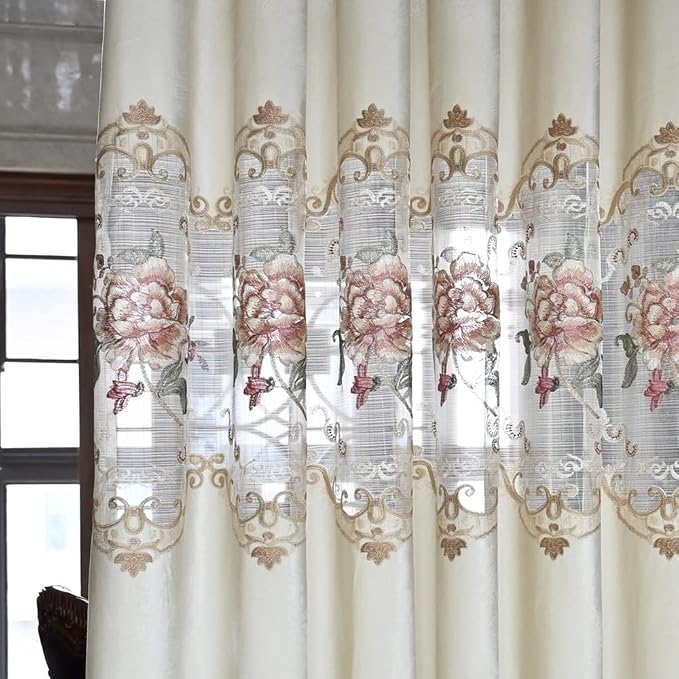 Luxury Embroidered Cloth Curtain 96 inch Length - Image 3