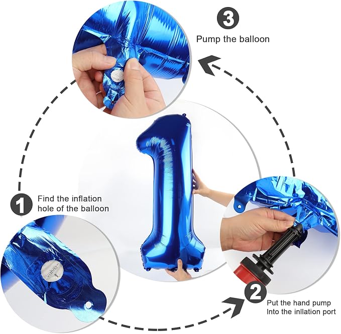 Number 4 Balloon Party Decorations, 40In Dark Blue Balloons - Image 6