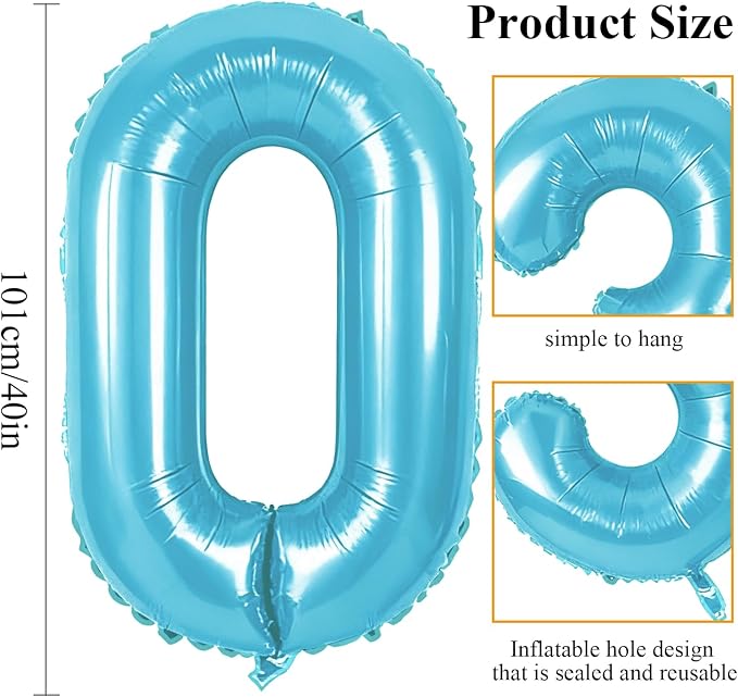 Number 20 Balloons for 20th Birthday Party Decorations, 0-100 Large No.20 - Image 2