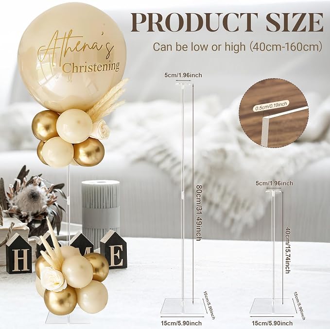 OurWarm Clear Acrylic Balloon Centerpiece Stand - Image 2