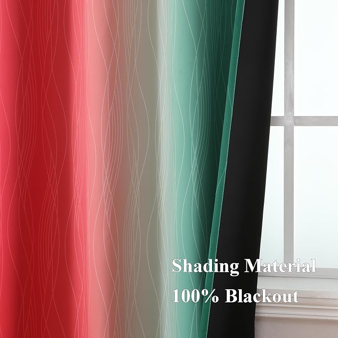 Red and Green Blackout Curtains - Image 5