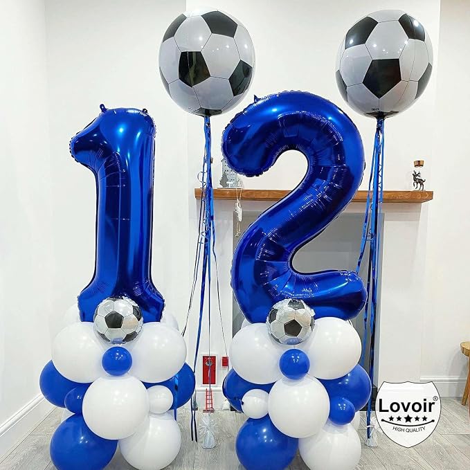 Navy Blue 10 Number Balloons, 40 Inch Giant Number 10 Balloons Foil Mylar - Image 6