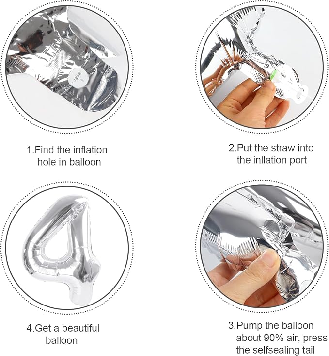 Numbers 15 Balloon 40Inch Silver Balloons - Image 6